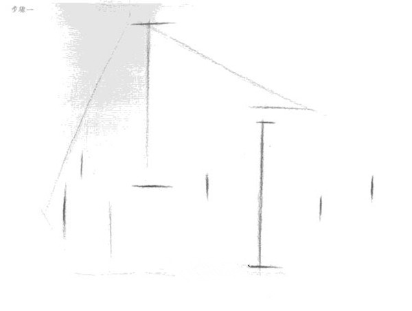 几何体结构素描教程：三棱锥，六面棱体组合写生步骤