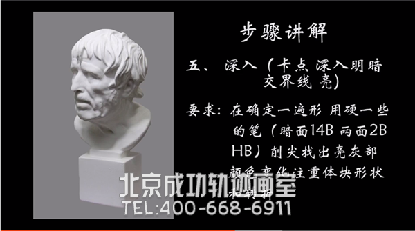 素描石膏像步骤图