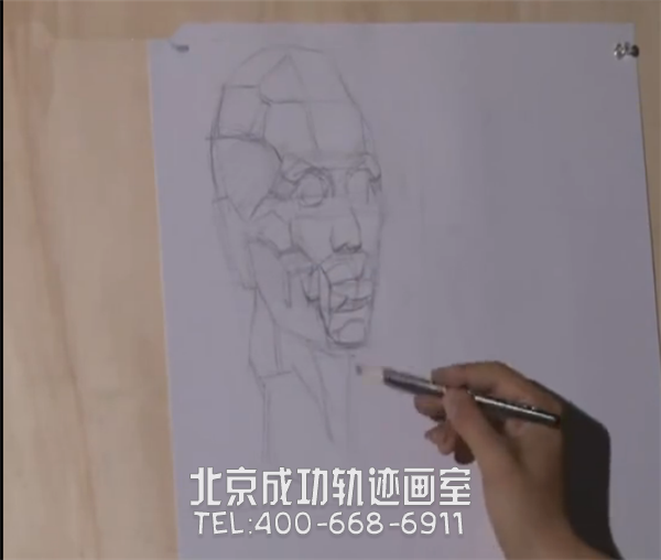 素描石膏像初学步骤图