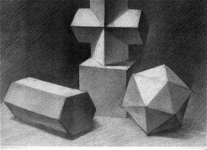 美术生素描石膏多面体的起形方法