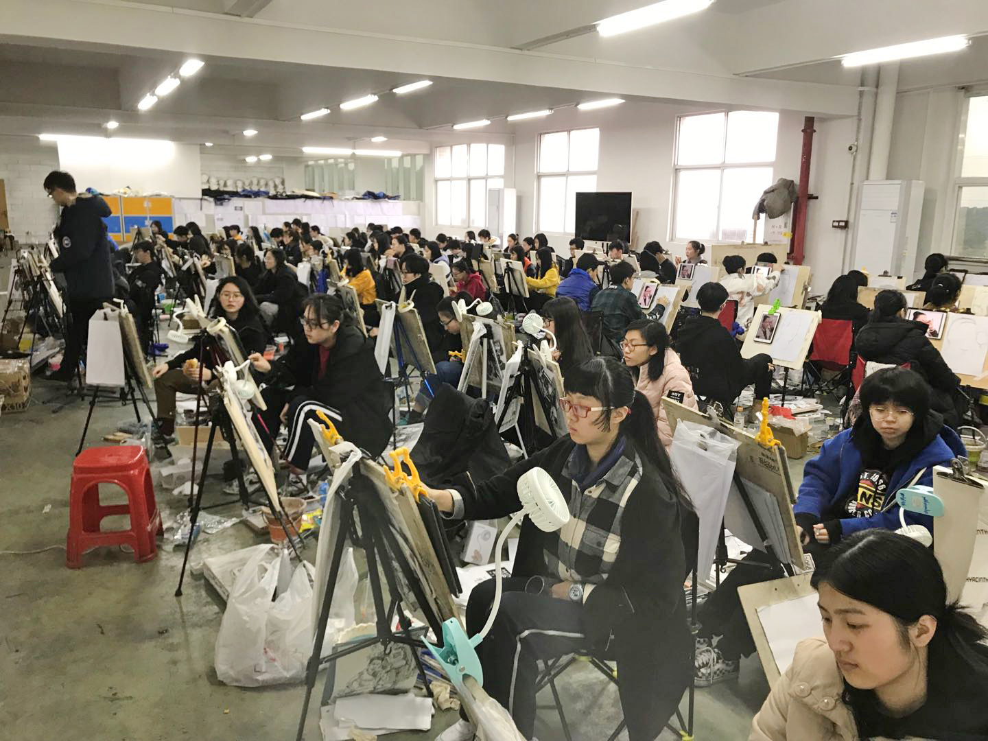 北京成功轨迹画室带队现场图